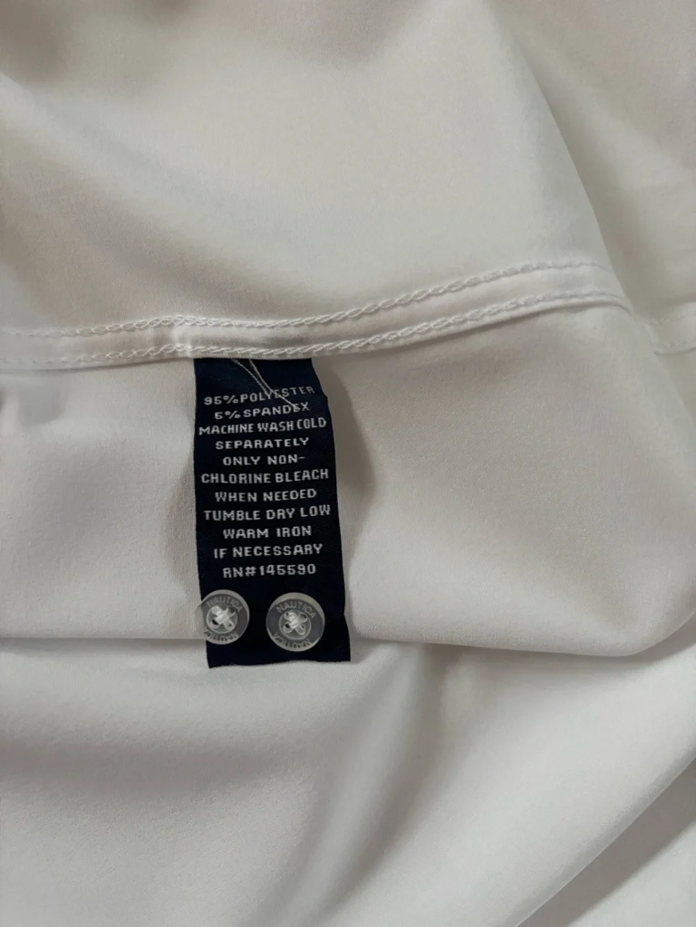 NWT Nautica Men's Slim Fit Performance Supershirt White - Size XL 17-17.5 34/35 - Picture 9 of 12